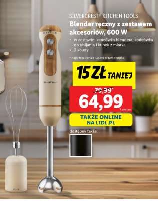 Blender ręczny z zestawem akcesoriów, 600 W