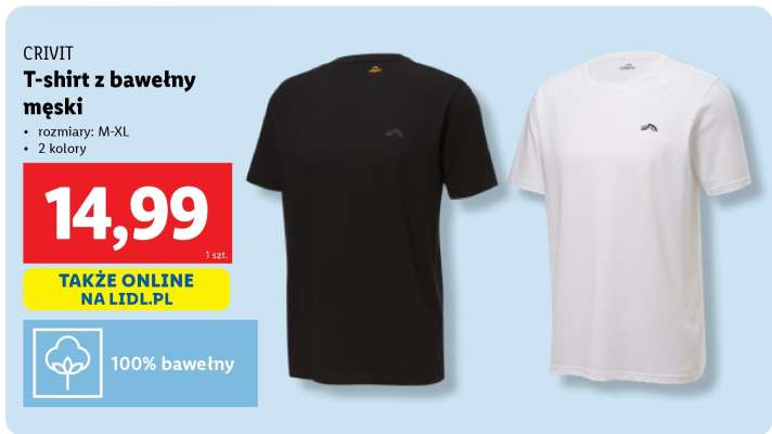 CRIVIT T-shirt z bawełny męski