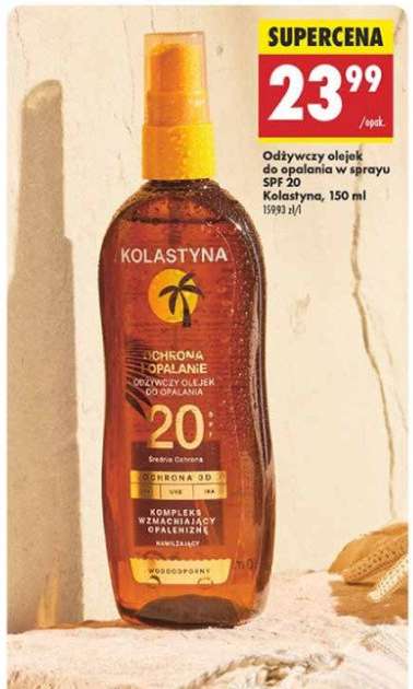 Odżywczy olejek do opalania w sprayu SPF 20 Kolastyna, 150 ml