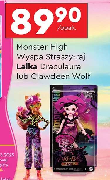 Monster High Wyspa Straszy-raj Lalka Draculaura lub Clawdeen Wolf