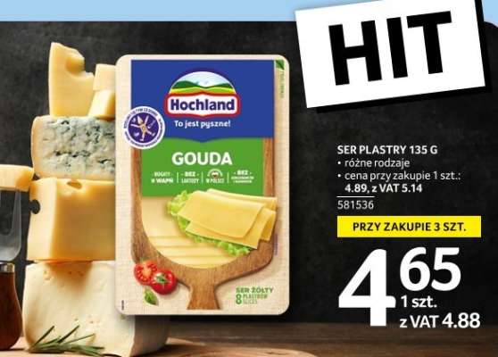 Hochland Gouda Ser Plastry 135 g