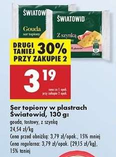Ser topiony w plastrach Światowid, 130 g
