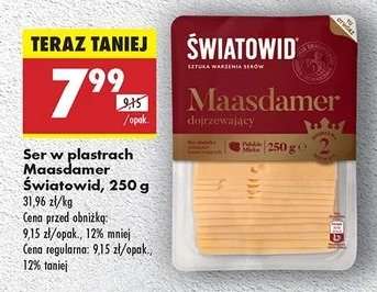 Ser w plastrach Maasdamer Światowid, 250 g