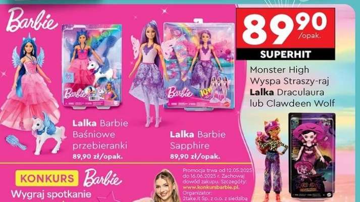 Monster High Wyspa Straszy-raj Lalka Draculaura lub Clawdeen Wolf