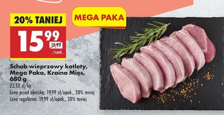 Schab wieprzowy kotlety, Mega Paka, Kraina Mięs, 680 g