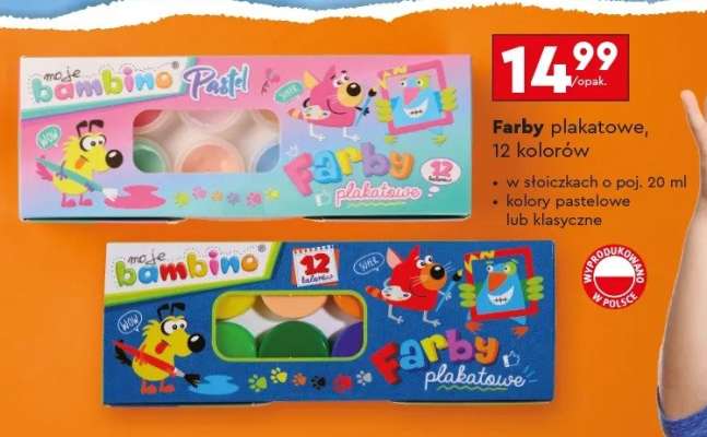 Farby plakatowe 12 kolorów