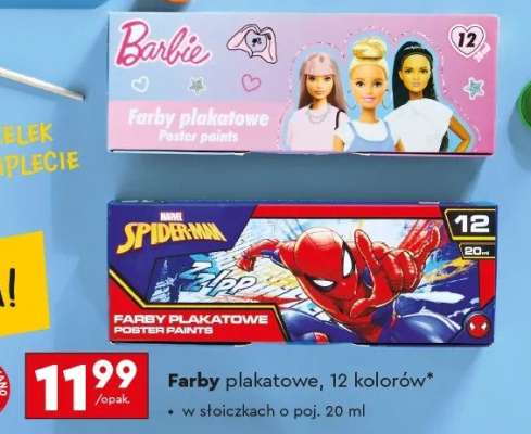 Farby plakatowe 12 kolorów