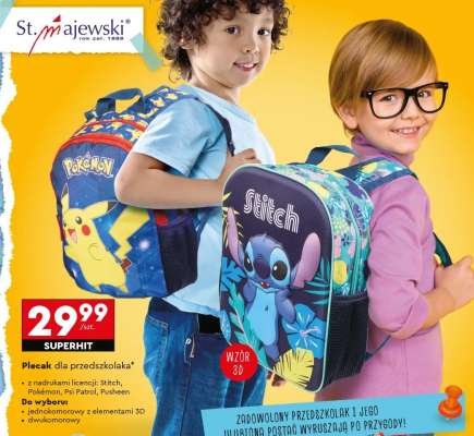 Plecak dla przedszkolaka